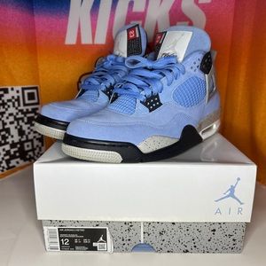 Jordan 4 Retro University Blue Size 12M Pre-loved